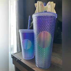 Starbucks Mermaid Blue and Purple studded Tumblers